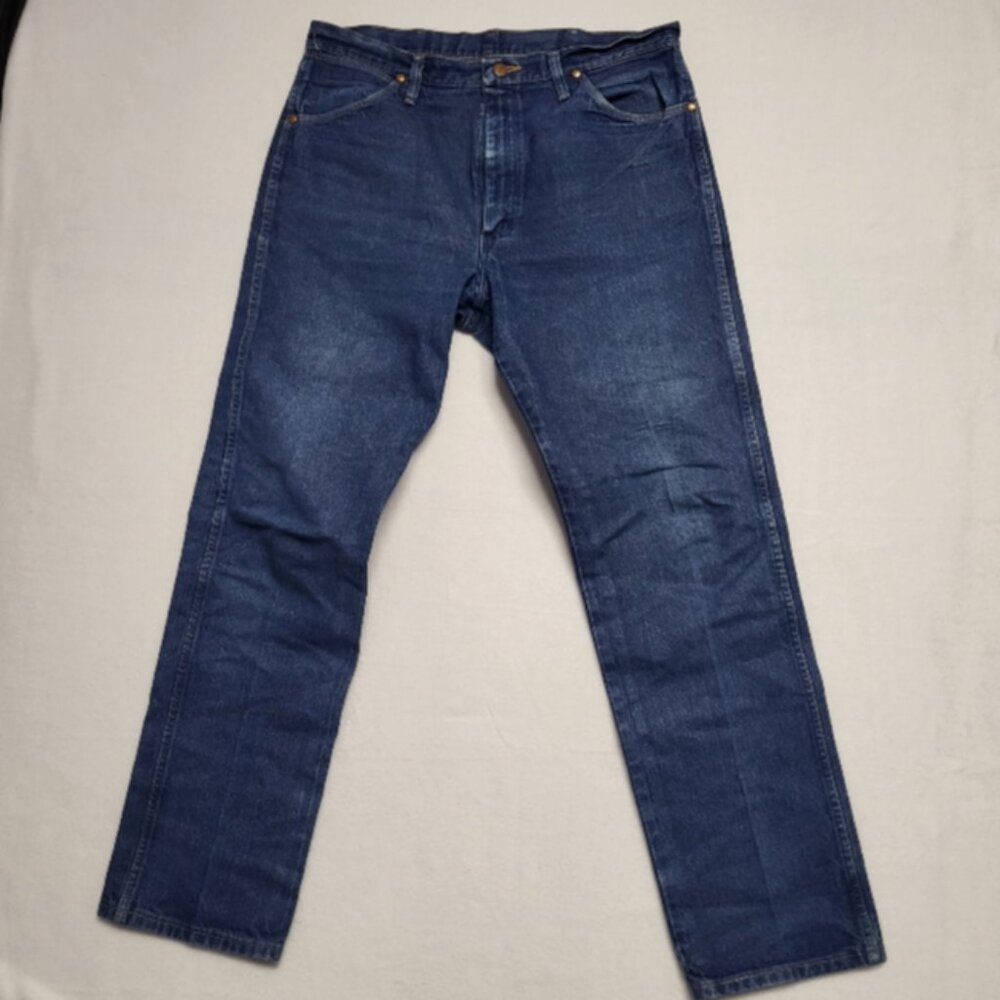 Vintage Wrangler Jeans Blue Denim 13MWZ 0013AWZ 36X32 Cowboy Cut Western
